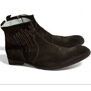 Kenneth‎ Cole New York Men's Brown Suede Western Distressed Ankle Boots Size 13